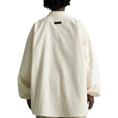 Essentials Fear Of God  Fw23 Button Down Shirt 'cloud Dancer' In Neutral