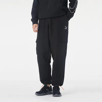 Puma Classics Cargo Pants 'black' In Blue