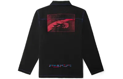 Vans Men's  Funny Pattern Multiple Pockets Jacket Black