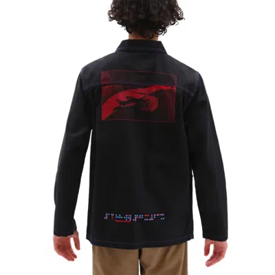 Vans Men's  Funny Pattern Multiple Pockets Jacket Black