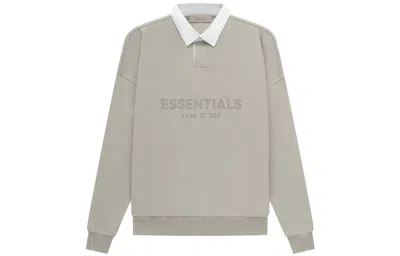 Essentials Fear Of God Ss23 Waffle Henley Rugby Seal Logo Polo 'grey ...