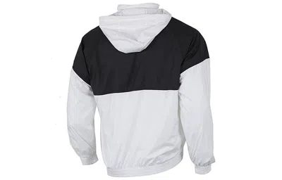 Nike Men's  Sb Shield Skateboard Half Zipper Pullover Splicing Interchange Jacket 'black White'