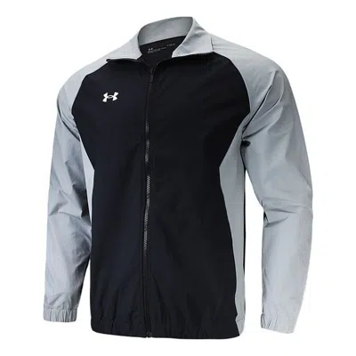 Under Armour Sportstyle Woven Full Zip Jacket 'black Grey' In Multi