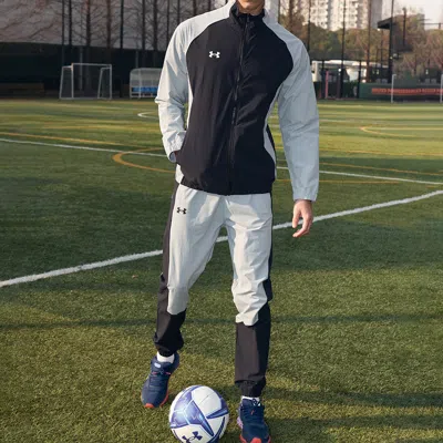 Under Armour Sportstyle Woven Full Zip Jacket 'black Grey' In Multi