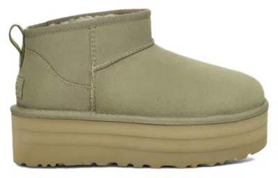 Ugg (wmns)  Classic Ultra Mini Platform Boot 'shaded Clover' In Green