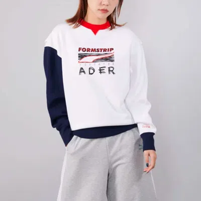Puma X Ader Error Crew Neck Pullover Sweatshirt 'white' In Multi