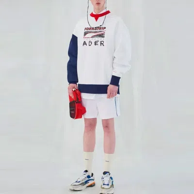 Puma X Ader Error Crew Neck Pullover Sweatshirt 'white' In Multi