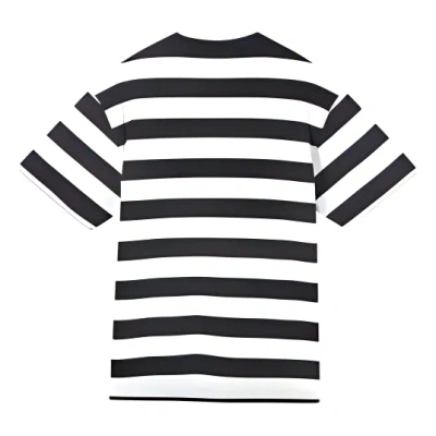 Puma Downtown Striped T-shirt 'black White' In Blue