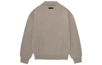 Essentials Fear Of God  Fw23 Knit Polo Shirt 'core Heather'