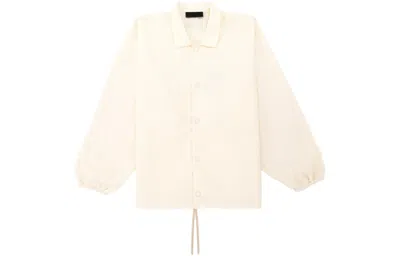 Essentials Fear Of God  Fw23 Coaches Jacket 'cloud Dancer' In White