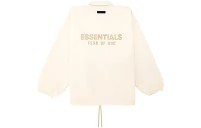 Essentials Fear Of God  Fw23 Coaches Jacket 'cloud Dancer' In White