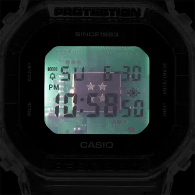 Casio G-shock Digital 'clear Metalic' In Metallic