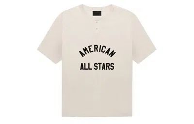 Fear Of God All Star Henley Tee 'cream Heather' In Neutral