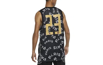 Air Jordan Paris Saint-germain Printing Basketball Tops Vest Black