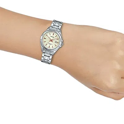 Casio Quartz Waterproof Silver Analog In Metallic