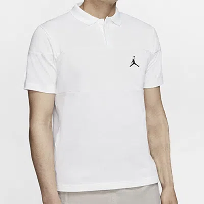 Air Jordan Jumpman Sports Short Sleeve Polo Shirt 'white'