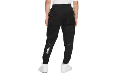 Air Jordan Dri-fit Zion Big Pocket Patchwork Print Knit Sports Bundle Feet Pants Black