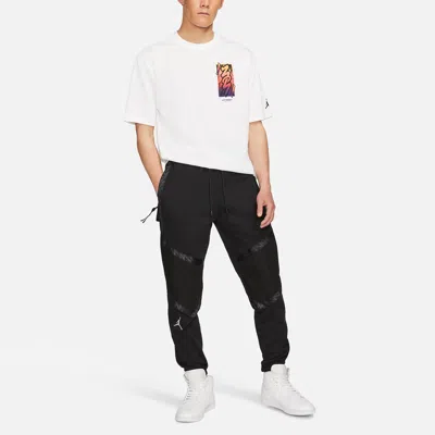 Air Jordan Dri-fit Zion Big Pocket Patchwork Print Knit Sports Bundle Feet Pants Black
