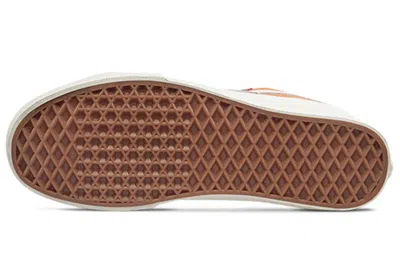 Vans Sk8-mid Retro Mid-top Casual Skate Shoes Unisex Red Orange Splicing 'orange Red' In Brown