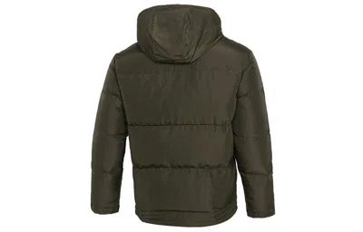 Puma Hoodie Loose Down Jacket 'olivegreen' In Green