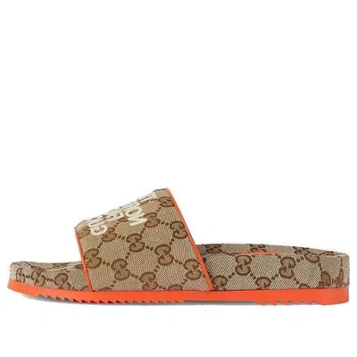 Gucci (wmns)  Slide X The North Face 'beige Orange Monogram'