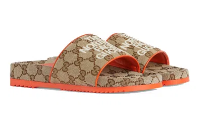 Gucci (wmns)  Slide X The North Face 'beige Orange Monogram'