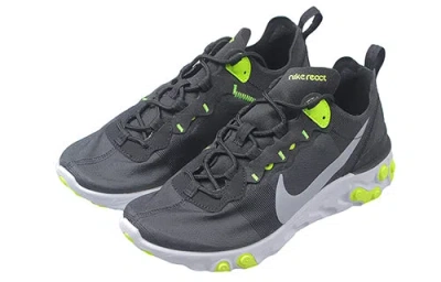 Nike (wmns)  React Element 55 'black Volt' In Gray