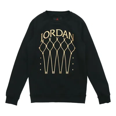 Air Jordan Fleece Knit Round Neck Hoodie Men's Black