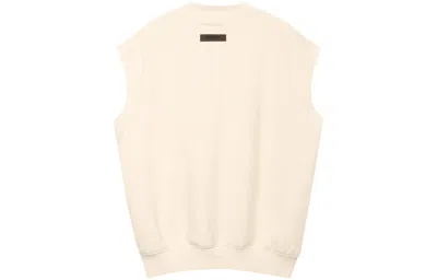 Essentials Fear Of God  Fw22 V Neck Vest 'egg Shell' In Neutral