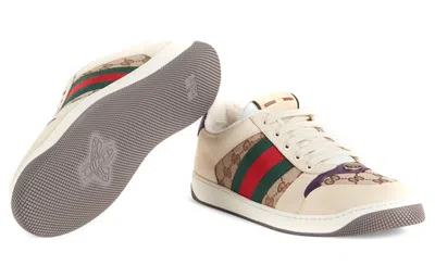 Gucci Screener Lace-up Sneakers In Multicolor