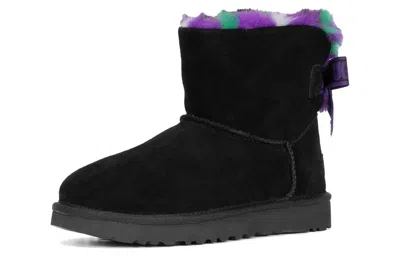 Ugg (wmns)  Mini Bailey Bow Plaid Punk Boot 'black Purple'