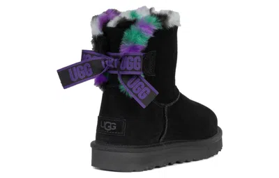 Ugg (wmns)  Mini Bailey Bow Plaid Punk Boot 'black Purple'