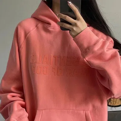 Essentials Fear Of God  Fw22 Relaxed Crewneck Coral In Pink