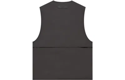 Essentials Fear Of God  Ss22 Work Vest 'iron' In Black