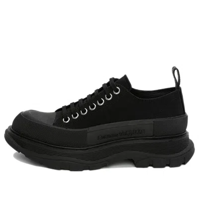 Alexander Mcqueen Tread Slick Sneakers In Black Silver