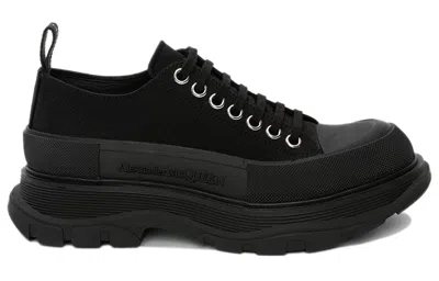 Alexander Mcqueen Tread Slick Sneakers In Black Silver