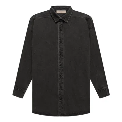 Essentials Fear Of God  Ss22 Long Sleeve Denim Shirt 'black'