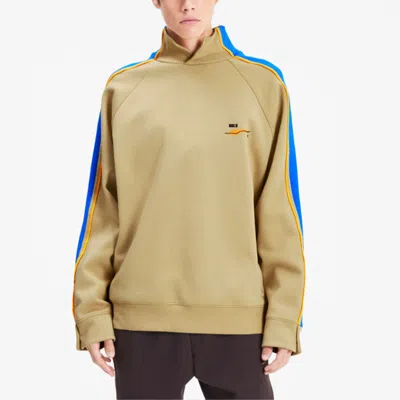 Puma X Ader Error Unisex Stand-up Collar Sweatshirt Khaki In Yellow