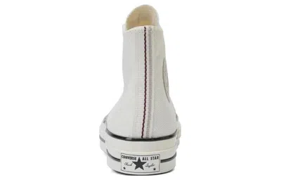 Converse Logo Embroidered High Upper Board Shoes In White