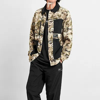 Vans Men's  Work Weird Colorblock Big Pocket Lapel Jacket Camouflage In Brown