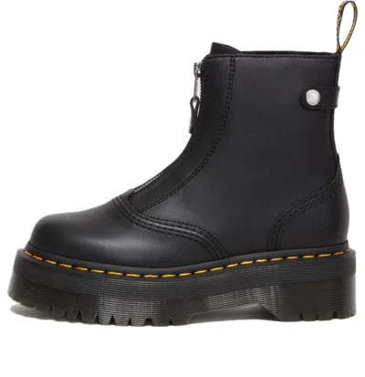 Dr. Martens Nappa Leder Jetta Plateau Stiefel Schuhe In Black