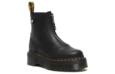 Dr. Martens Nappa Leder Jetta Plateau Stiefel Schuhe In Black