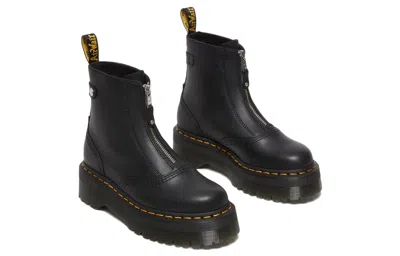 Dr. Martens Nappa Leder Jetta Plateau Stiefel Schuhe In Black