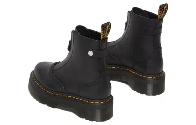 Dr. Martens Nappa Leder Jetta Plateau Stiefel Schuhe In Black