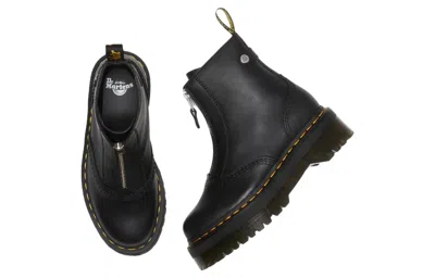 Dr. Martens Nappa Leder Jetta Plateau Stiefel Schuhe In Black