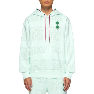 Air Jordan Men's  X Clot Crossover China Logo Full Print Pullover Asia Edition Autumn Green