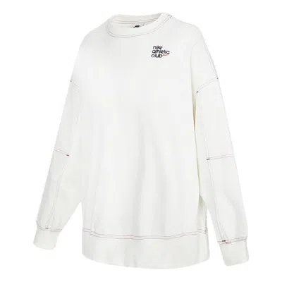 Nike (wmns)  Ss22 Sportswear Athletic Club Printing Fleece Round-neck Swea White