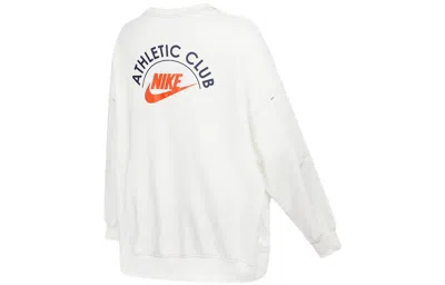 Nike (wmns)  Ss22 Sportswear Athletic Club Printing Fleece Round-neck Swea White