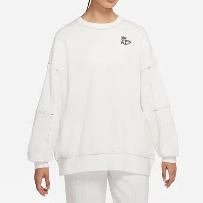 Nike (wmns)  Ss22 Sportswear Athletic Club Printing Fleece Round-neck Swea White