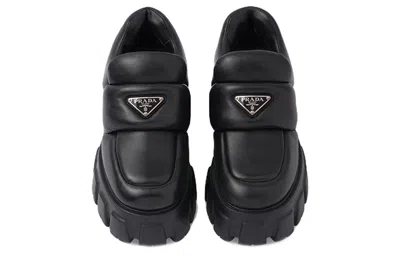 Prada Loafer Aus Weichem, Gepolstertem Nappa-leder